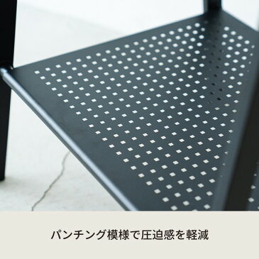 【2個セット】棚付木目柄ハンガーラック(ブラック/黒) 幅70cm×奥行44.5cm コートハンガー/スリム/折りたたみ/モダン/収納/洋服掛け/おしゃれ/収納棚付き/衣類収納/省スペース/北欧風/業務用/NK-231 黒