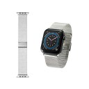アップルウォッチ Apple Watch バンド SE 6 5 4 (44mm) SE 3 2 1 (42mm) ステンレス サイズ調整可能 シルバー AW-4...