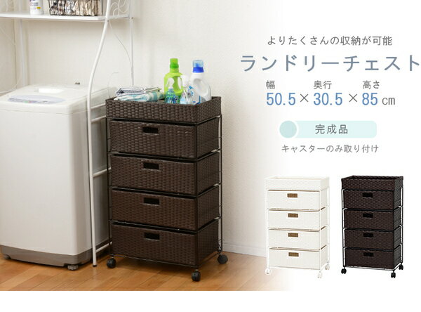 ランドリーホワイト幅50.5cmタイプ完成品R2412WH白