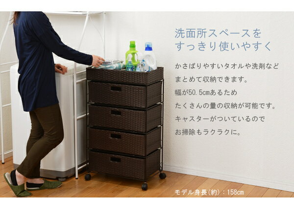 ランドリーホワイト幅50.5cmタイプ完成品R2412WH白