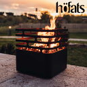 Hofats (ホーファッツ) CUBE Fire basket アウトドアブランド 高いデザイン性と耐久性 モダン A-Plus design awared受賞多数 焚火台 ファイヤーピット BBQツール ファイヤーバスケット ブラック アウトドア、