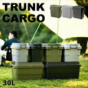 トランクカーゴS蓋 30L コンテナ 収納 ボックス スタッキング 耐荷重100kg 頑丈なポリプロピレン おしゃれ 人気