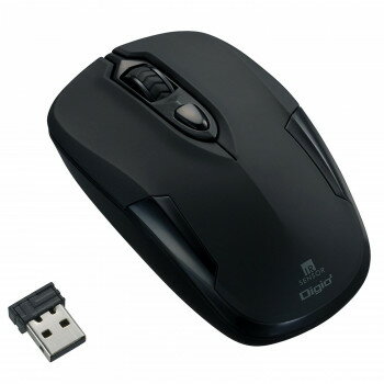 ナカバヤシ　無線静音3ボタンIRLEDマウス/ブラック　MUS-RIT126BK