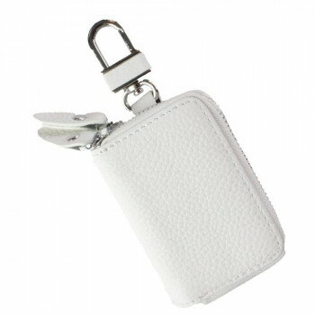 AWESOME(オーサム)　スマートキーケース　スタンダードシリーズ　ダブルファスナータイプ　ホワイト　ASK-W003