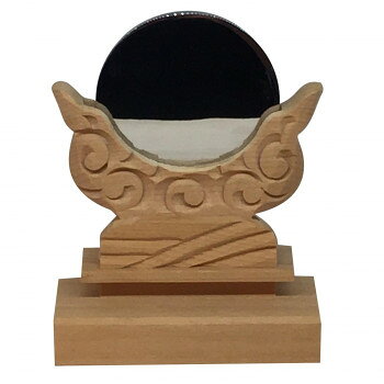 神棚の里 木曽桧神鏡 1.5寸 神具 神棚 日本製 職人彫り