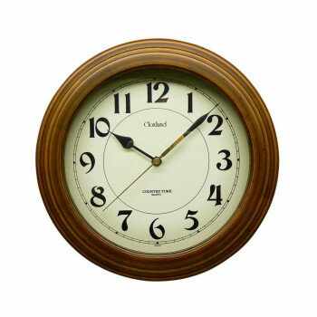 さんてる クォーツ 日本製 レトロ時計(アンティーク掛け時計)アンティークブラウン QL611(3)