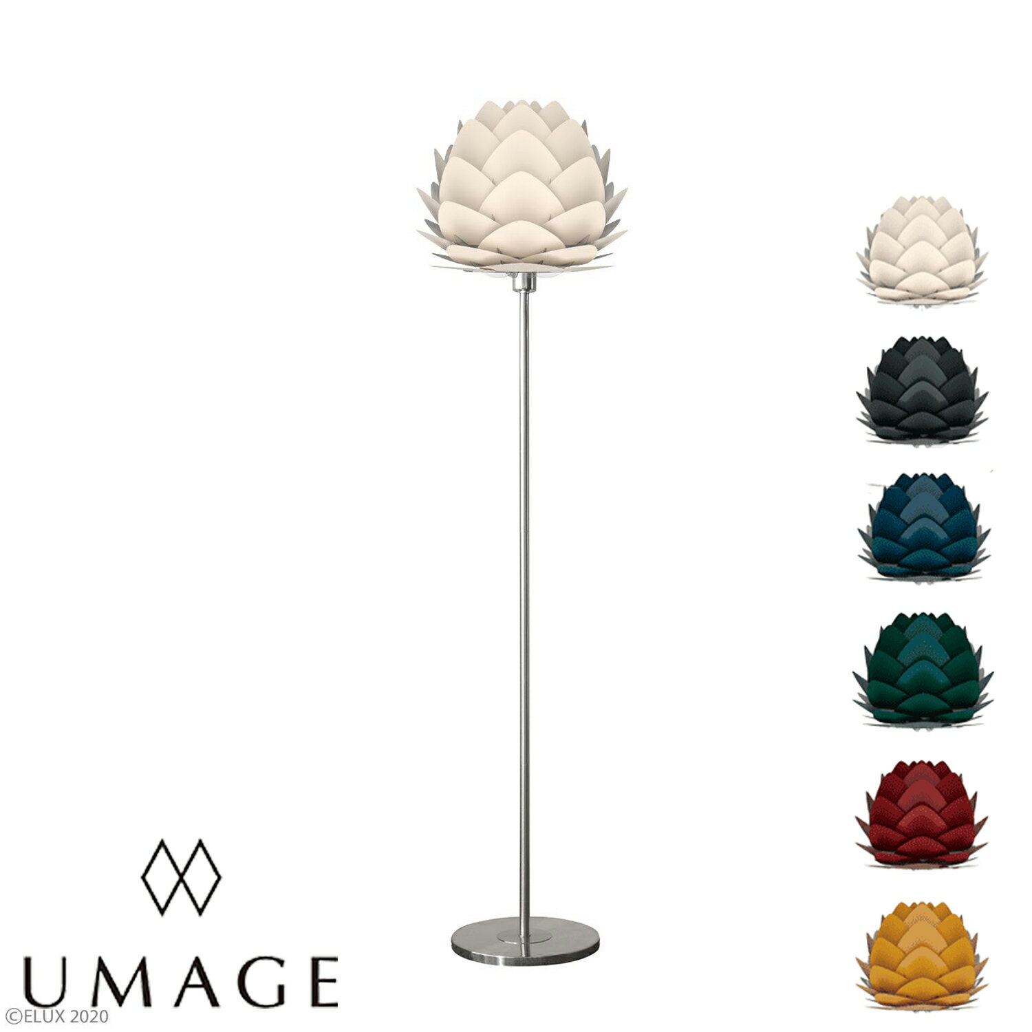 UMAGE UMAGE Aluvia mini pearl white フロア（シルバーベース） おしゃれ 人気