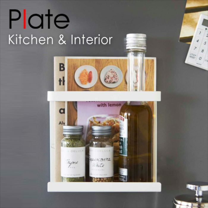 マグネットラップホルダー プレート ホワイト キッチン おしゃれ 人気