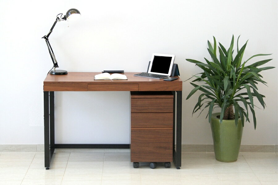 デスク おしゃれ パソコンデスク オフィスデスク PCデスク 業務用 学習デスク 学習机 勉強机 ワークデスク 机 書斎 リビング 引き出し 引出し アンティーク レトロ Walnut DeskW1100 t-2546 [3]