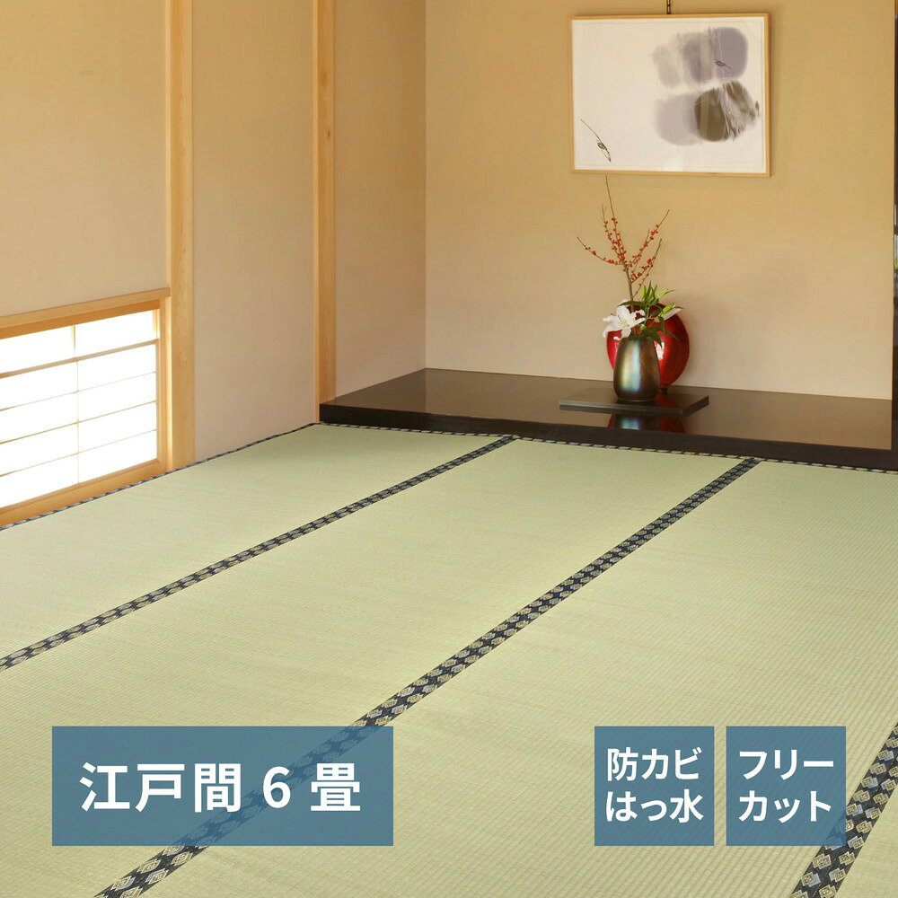 Rakuten - フリーカット裏付き い草カーペット みすず 江戸間 6帖（261×352）