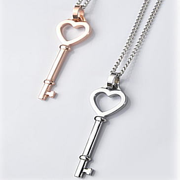 【送料無料!】タングステンキーネックレス/タングステンペンダント/タングステンネックレス/ペアネックレス/キーネックレス/ペアアクセサリー/レディースネックレス...