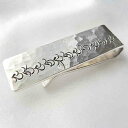唐草マネークリップ15mm メンズアクセサリー シルバー製マネークリップ シルバーアクセサリー Silver950 永久品質保証あり 日本製 ハンドメイド ブラ...