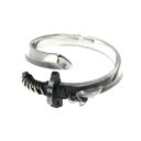 日本刀リング シルバーング 朧oboro 展開サイズ15号〜23号 和風シルバーアクセサリー メンズリング シルバーアクセサリー ハンドメイド 動画 日本製 ブ...