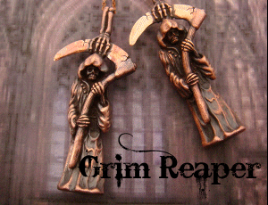 ＜送料無料！＞グリムリーバーネックレス /メンズアクセ/死神ネックレス/メンズネックレス/チェーン付..