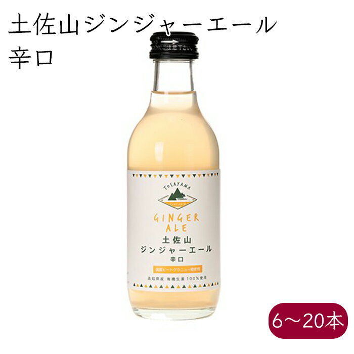 土佐山新ジンジャーエール 辛口《メーカー直送》【 送料無料 北海道沖縄離島除く】（ オーガニック 生姜 使用 無添加 瓶 ） ジンジャーエール ジンジャエール GingerAle 有機 無農薬 しょうが ショウガ 高知県 ご当地 クラフト ケース