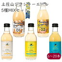 土佐山ジンジャーエール 柚子スカッシュ 飲み比べ 5MIX《メーカー直送》【 送料無料 北海道沖縄離島除く】(マツコの知らない世界で紹介 iTQi星2つ獲得 瓶 01 辛口 02 マイルド 甘口 ) ジンジャーエール ジンジャエール GingerAle 高知県
