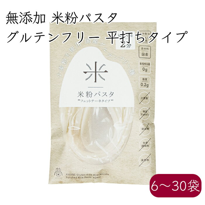 グルテンフリー 米粉パスタ 100g／袋《メーカー直送》（ コシヒカリ 米粉 100% 使用 無添加 ） あまね 国産 宮城 お米 ライス 米粉麺 ライスヌードル うどん やきそば フォー 麺