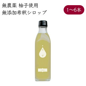 【 送料無料 無農薬 柚子 使用 】 無添加 ゆずシロップ 6倍希釈 ドリンク 1本 300ml/本（ 高知 高知県 岡林農園 柚 ゆず ユズ yuzu シロップ syrup 希釈 ）