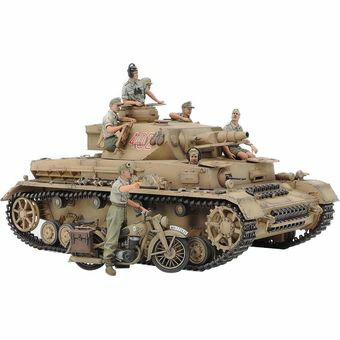 【中古】タミヤ 1/35 スケール限定 ドイツ IV号戦車F型・伝令バイクセット 北アフリカ戦線 プラモデル 25208 [併売:18C9]【赤道店】