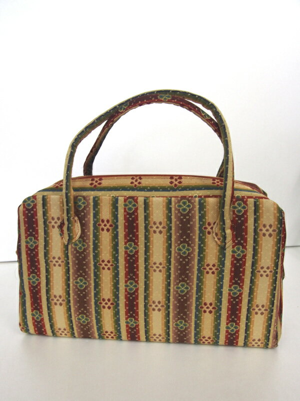 【訳あり品】龍村美術織物 こだわりの名物裂バッグ お茶席 利休【赤】