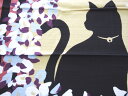 【小風呂敷】春夜の集い・黒猫