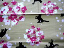 【小風呂敷】桜遊歩ねこ 猫