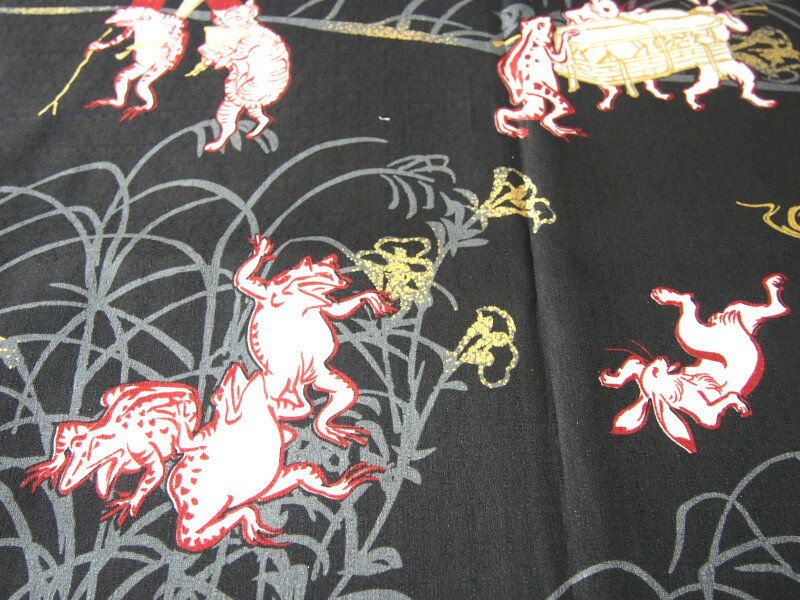 24巾　二四巾　風呂敷【鳥獣戯画　　悠遊戯画】97cm