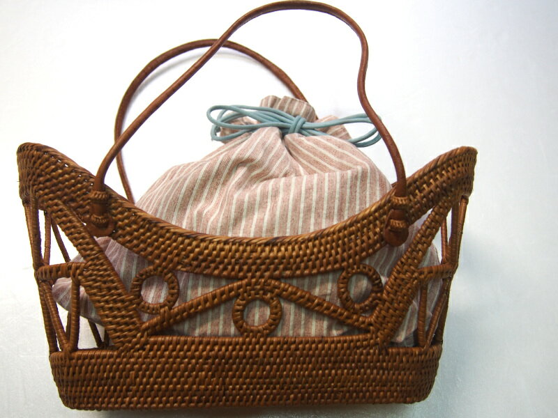 人気のアタバッグ【ベージュ オレンジストライプ】