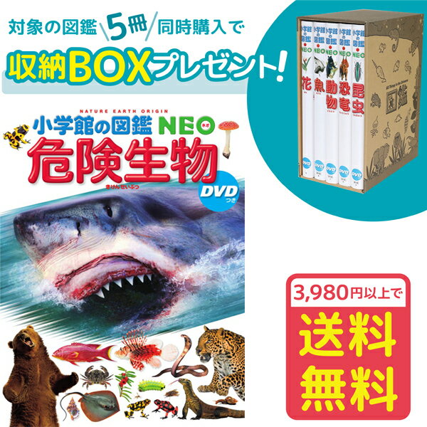 【収納BOX付・送料無料・条件有】小学館の図鑑NEO 危険生物 DVDつき