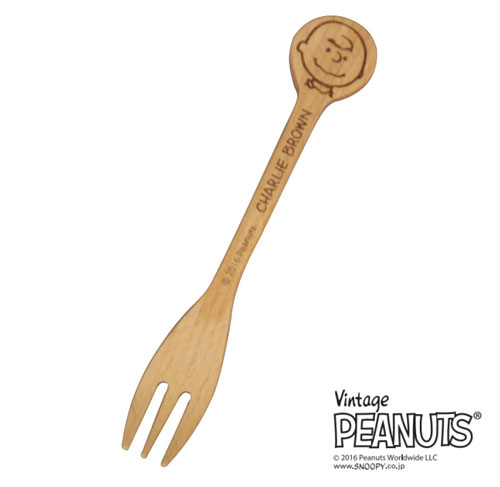 スヌーピー　木製カトラリー　ケーキフォーク（チャーリー・ブラウン）　SN303-851