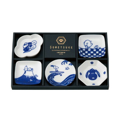 スヌーピー染付豆皿揃5枚入SN31...