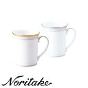 Noritake（ノリタケ）ハンプシャーゴールド＆プラチナ　マグカップペア（金・銀）4335-6L/P91332