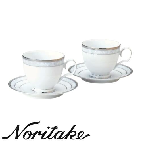 Noritake（ノリタケ）ハンプシャープラチナ　カップ＆ソーサー　ペア　4336L/P91988