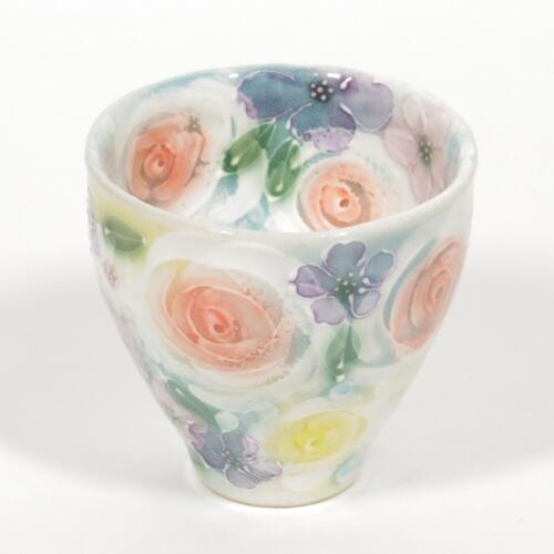 ゆずりは　湯呑 ばら錦　49191