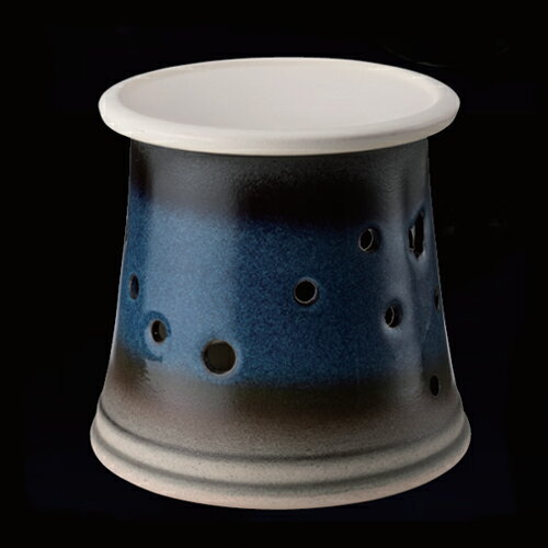 常滑焼　宇宙のディフューザーホルダー　（蓋白／ネイビー）　2-109　