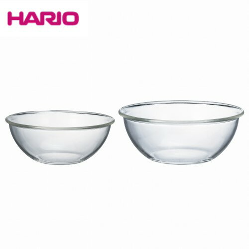 HARIO(ハリオ)　耐熱ガラス製浅型ボウル　2個セット　MXPA-2806