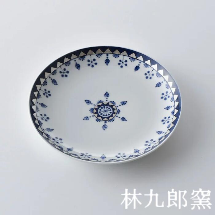 樂天商城 - 藍青（らんせい）飾り銀彩プレート185（18.5cm）612155C513