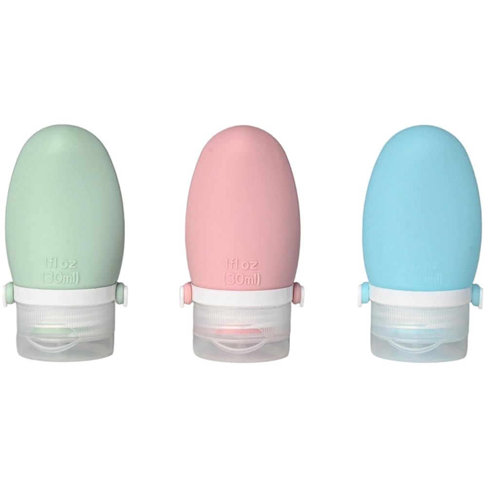 ルボナリエ トラベルボトル 旅行用 シャンプーボトル 漏れ防止バンド付 3個セット