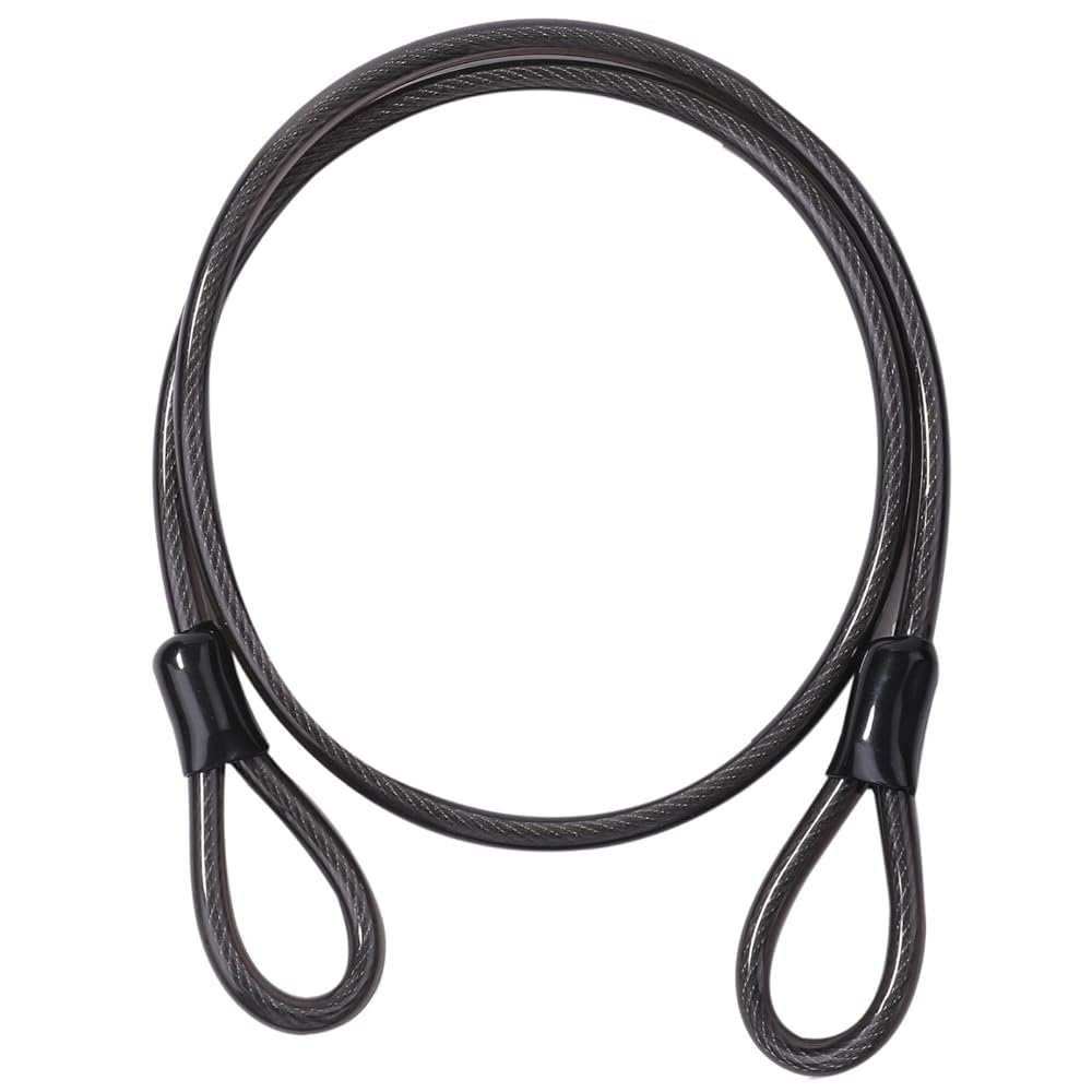 ルボナリエ 自転車用 延長ケーブル 1.2m 太さ10mm 盗難防止 ブラック