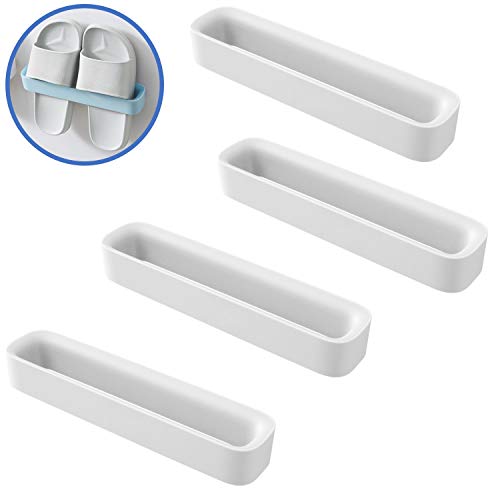 スリッパラック おしゃれ スリム 壁掛け スリッパ立て スリッパ置き タオルホルダー 両面テープ 省スペース ラック タオル 収納ラック インテリア 4個 壁面...