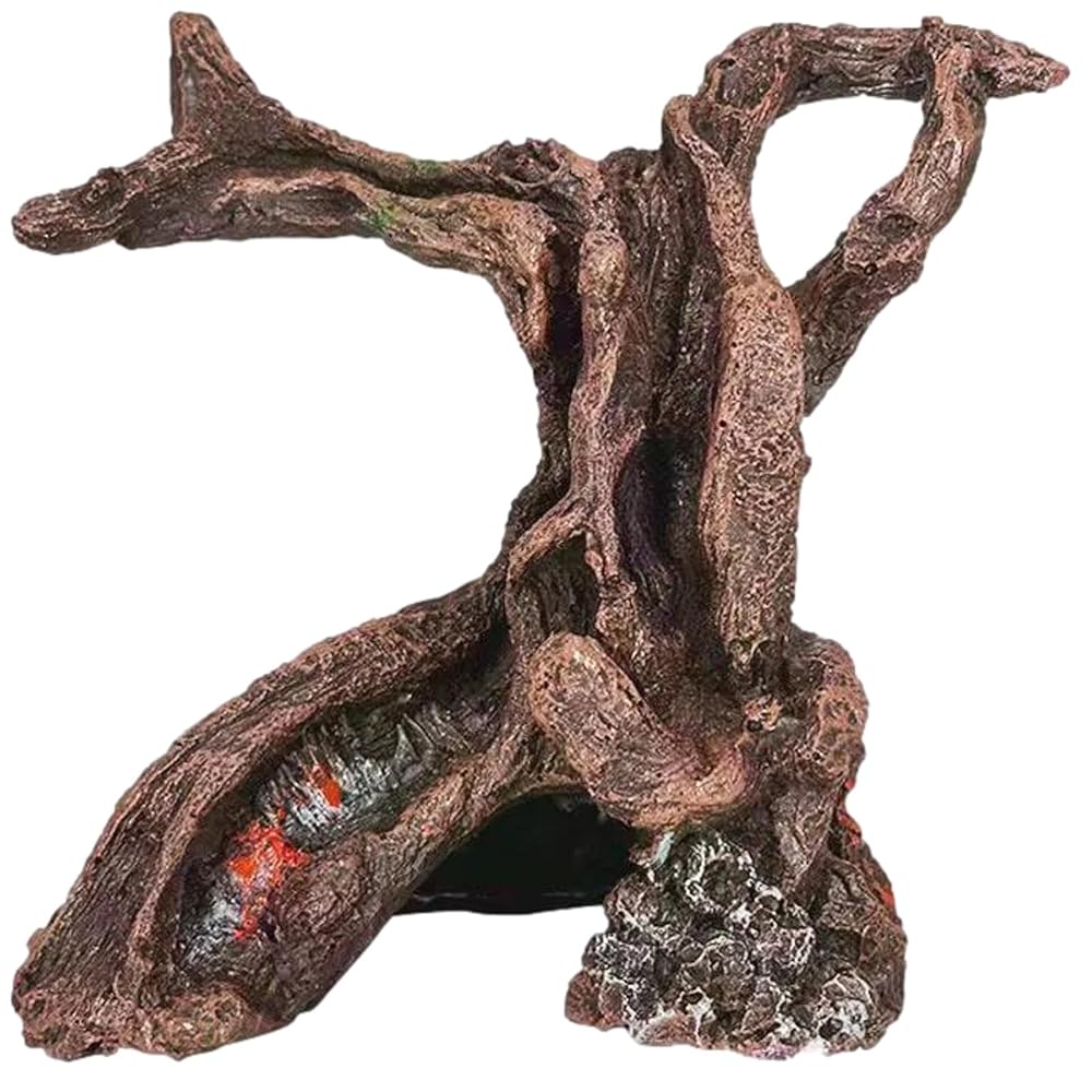 ルボナリエ 爬虫類用 流木 登り木 テラリウム用 装飾品 アクアリウム アクアテラリウム イモリウム ブラウン