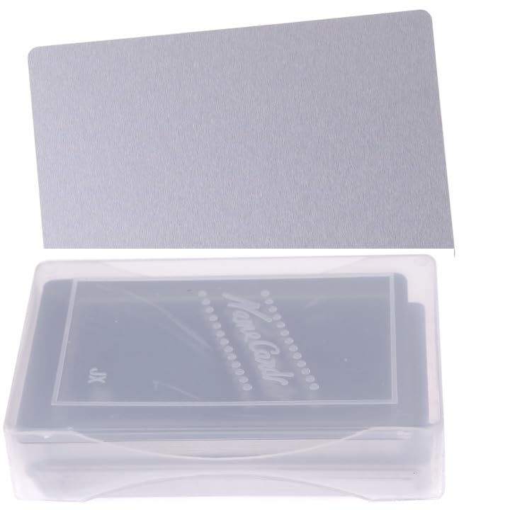 名刺カード アルミ 金属製 レーザー彫刻板 アルミ合金製 ビジネスカード レーザー彫刻用 名刺用紙 100枚 セット