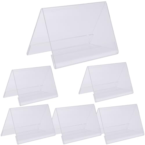 ルボナリエ 席札 アクリルスタンド ポップスタンド アクリル 卓上 カード立て 名札立て 6個 クリア