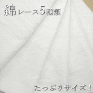 【送料無料】◇80cmカット済◇ 幅広 綿レース 刺しゅう 生地 コットン フラワー 花柄 綿レース 布 ハンドメイド 花柄レース 手芸 カットワークレース生地 花柄レース生地 幅135～148cm×80cm 女の子 花 ガーリー ナチュラル 白 刺繍生地 花柄生地 コットンレース