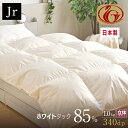 羽毛布団 ジュニア 日本製 ホワイトダック ダウン85% 1kg ニューゴールドラベル 国産 甲州 立体キルト 135×185cm 冬用 暖かい セミシングル 掛け布団 掛布団 羽毛ふとん 羽毛掛け布団 受注発注(3)