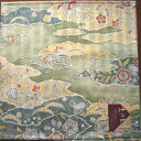 辻が花 薫 グリーンハンカチ 和柄 サテン 日本製 花柄 レディース 着物 敬老の日 ギフト お土産
