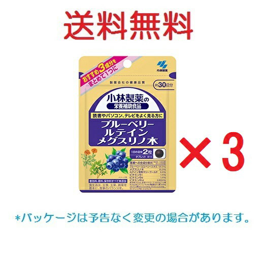 セール)小林製薬　ブルーベリー　ルテイン　メグスリノ木　60粒　3個セット★送料無料★4987072019849-3 めぐすりのき