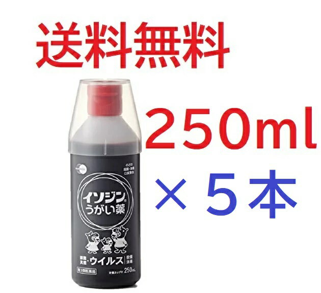 5本セット【第3類医薬品】イソジンうがい薬 250mL 4987087041842-5★送料無料 在庫あり