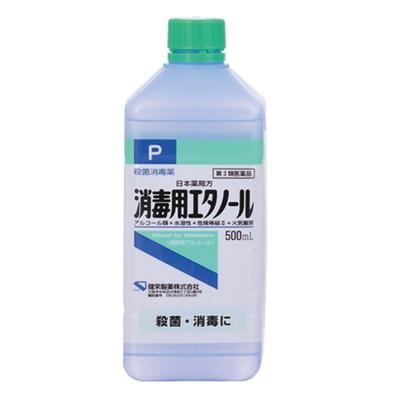 【第3類医薬品】消毒用エタノール 500ml ケンエー★4987286307596★健栄製薬 殺菌消毒 ウイルス 細菌 予防★