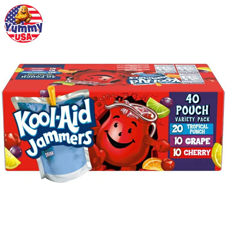 【最大500円OFFクーポン有】クールエイド ジャマーズ バラエティパック 177ml 40個入り Kool-Aid Jamme..